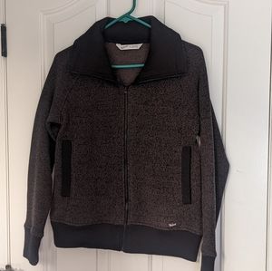 Woolrich Cozy Dark Grey Zip Hoodie - Size Small